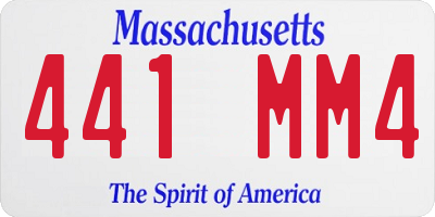 MA license plate 441MM4