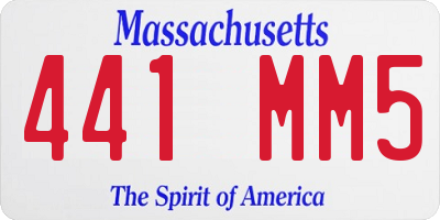 MA license plate 441MM5
