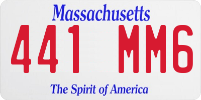 MA license plate 441MM6
