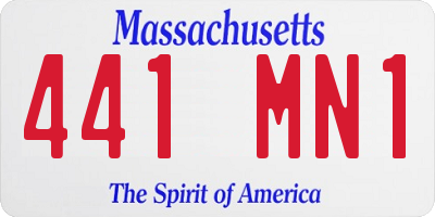 MA license plate 441MN1