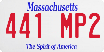 MA license plate 441MP2