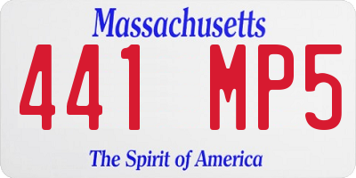 MA license plate 441MP5