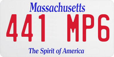 MA license plate 441MP6