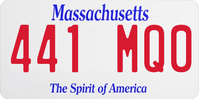 MA license plate 441MQ0