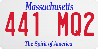 MA license plate 441MQ2