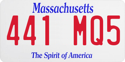 MA license plate 441MQ5
