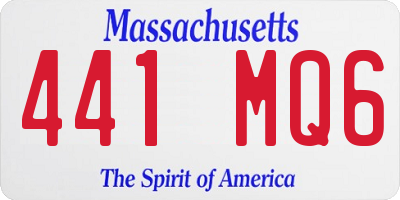 MA license plate 441MQ6