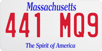 MA license plate 441MQ9