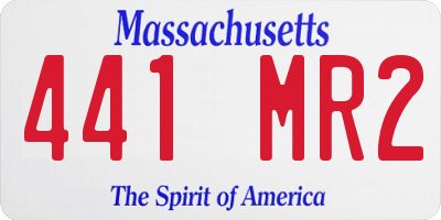 MA license plate 441MR2