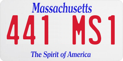 MA license plate 441MS1