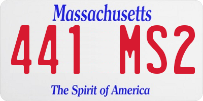 MA license plate 441MS2
