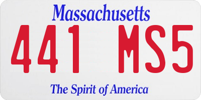 MA license plate 441MS5