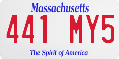 MA license plate 441MY5