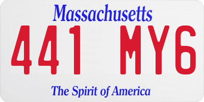 MA license plate 441MY6