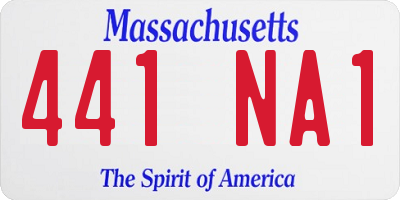 MA license plate 441NA1