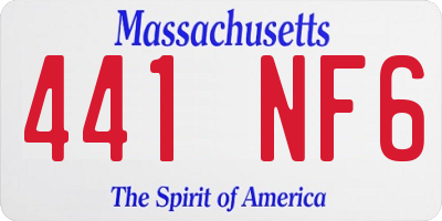 MA license plate 441NF6