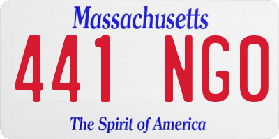MA license plate 441NG0