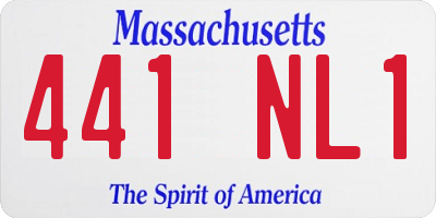MA license plate 441NL1