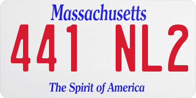 MA license plate 441NL2