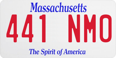 MA license plate 441NM0