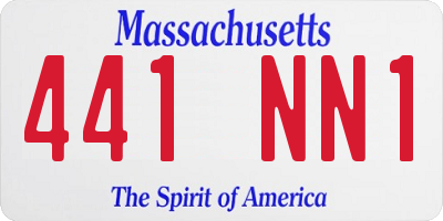 MA license plate 441NN1