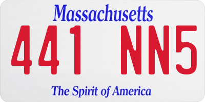 MA license plate 441NN5