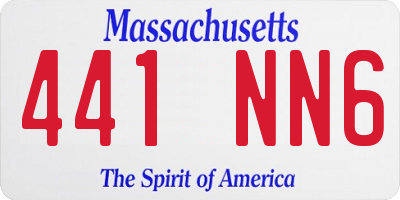 MA license plate 441NN6