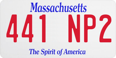 MA license plate 441NP2
