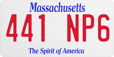 MA license plate 441NP6