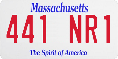 MA license plate 441NR1