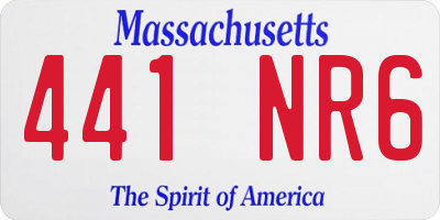 MA license plate 441NR6