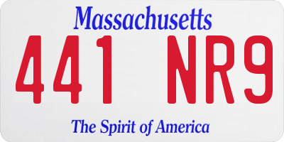 MA license plate 441NR9