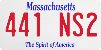 MA license plate 441NS2