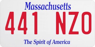 MA license plate 441NZ0