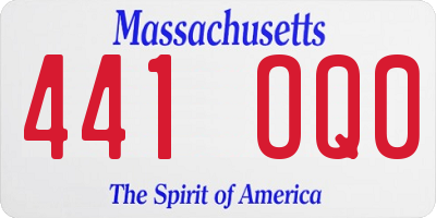 MA license plate 441OQ0