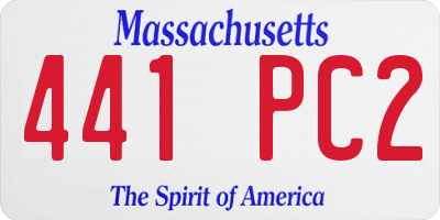 MA license plate 441PC2