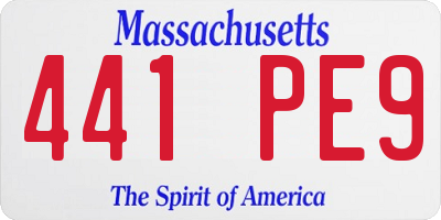 MA license plate 441PE9