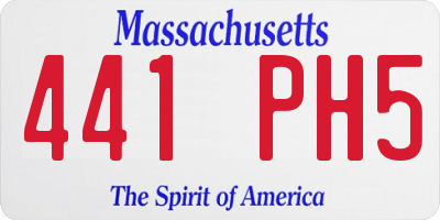 MA license plate 441PH5
