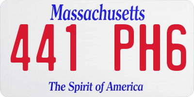MA license plate 441PH6