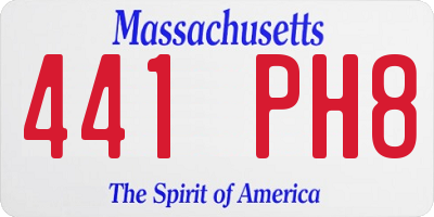 MA license plate 441PH8