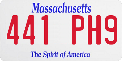 MA license plate 441PH9