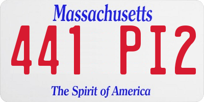 MA license plate 441PI2