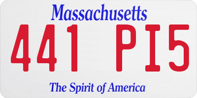 MA license plate 441PI5