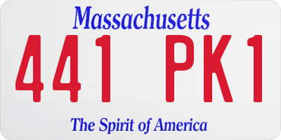 MA license plate 441PK1