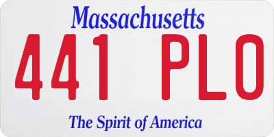 MA license plate 441PL0