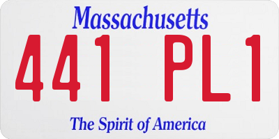 MA license plate 441PL1