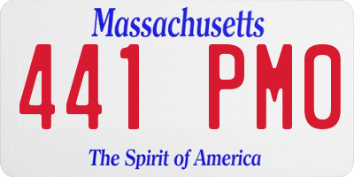 MA license plate 441PM0