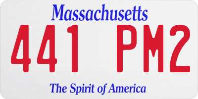 MA license plate 441PM2