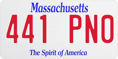 MA license plate 441PN0