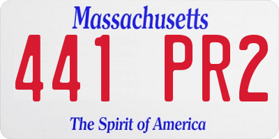 MA license plate 441PR2